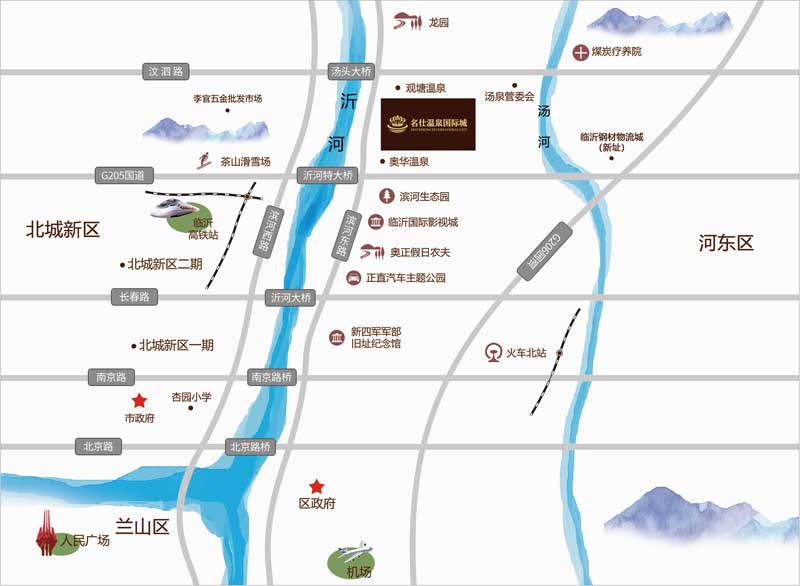 名仕溫泉國際城 區位圖